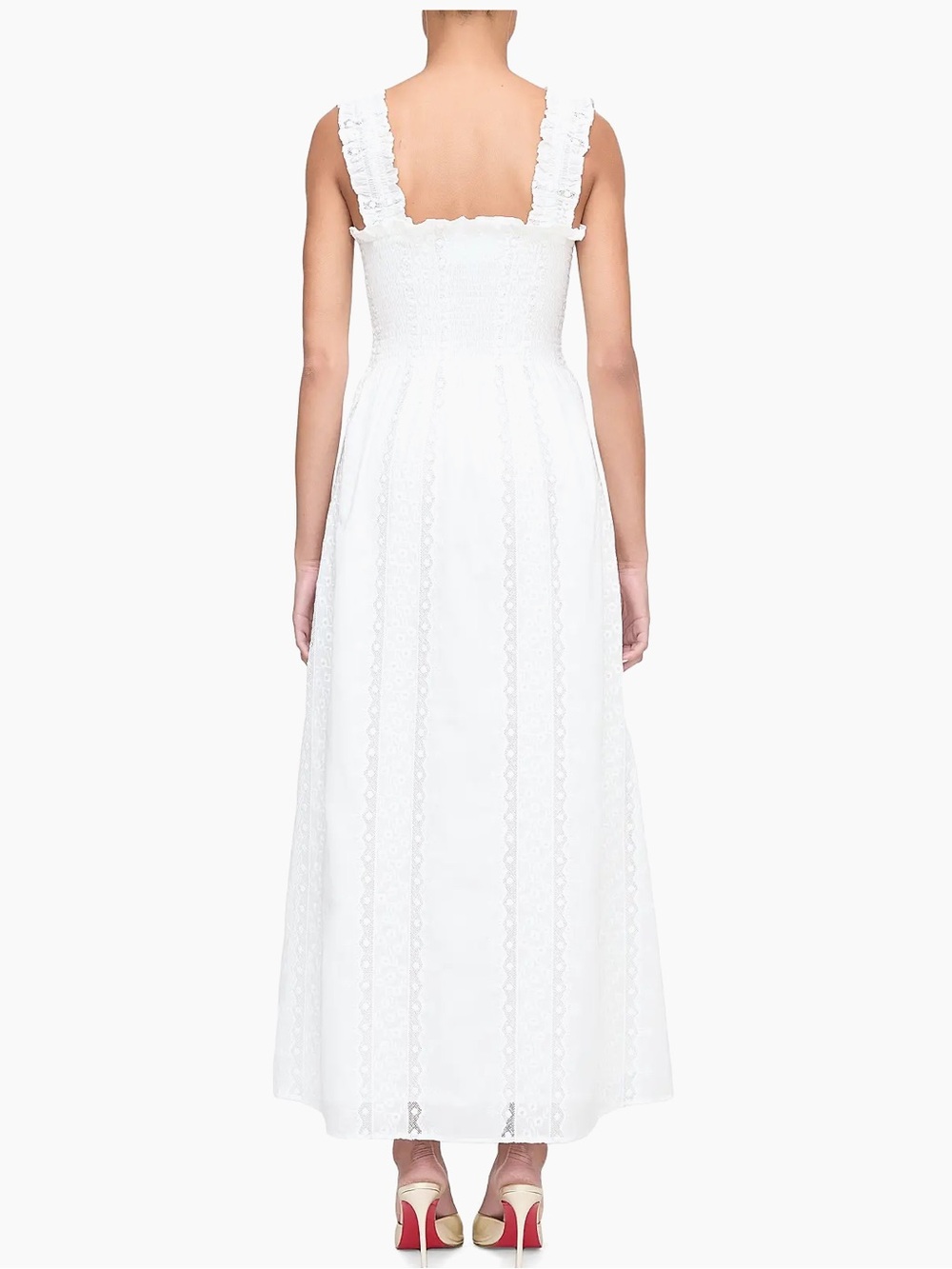 Hill House Home The Rosetta Nap Dress - White Voile Broderie Size L - Picture 5 of 10